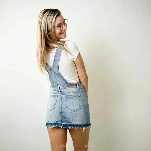 Vintage Y2k dollhouse jean mini skirtall overalls - Picture 3 of 7